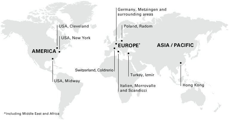 Key locations/global market presence (graphics)